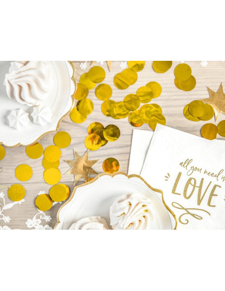 2-PACK Konfetti Runda Guld 15g