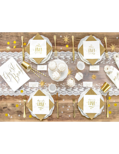 2-PACK Konfetti Runda Guld 15g