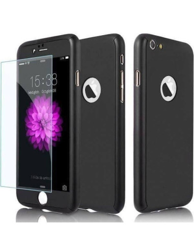 iPhone 7 Plus med 360° 3in1 FullCover Skal och härdat glas från sidan