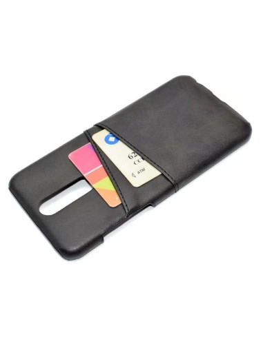 Svart Mate 10 Lite skal med korthållare, sett bakifrån med kort synligt