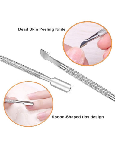 [3-PACK] Nagelbandspusher Rostfritt Stål