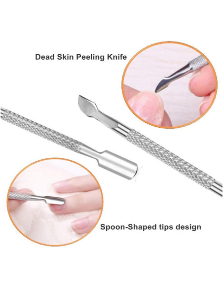[3-PACK] Nagelbandspusher Rostfritt Stål