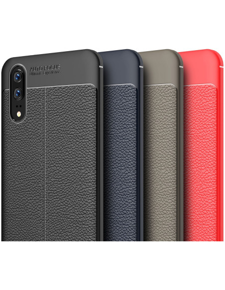P20 Pro Stöttåligt &amp; Stötdämpande Skal LeatherBack