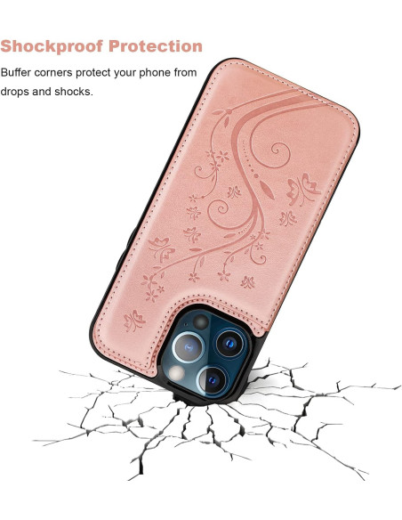 iPhone 14 Pro Max Stöttåligt Skal Korthållare 3-FACK Flippr V2