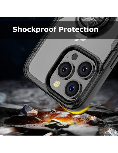 iPhone 15 Pro Praktisk Stöttåligt Skal med Ringhållare V4