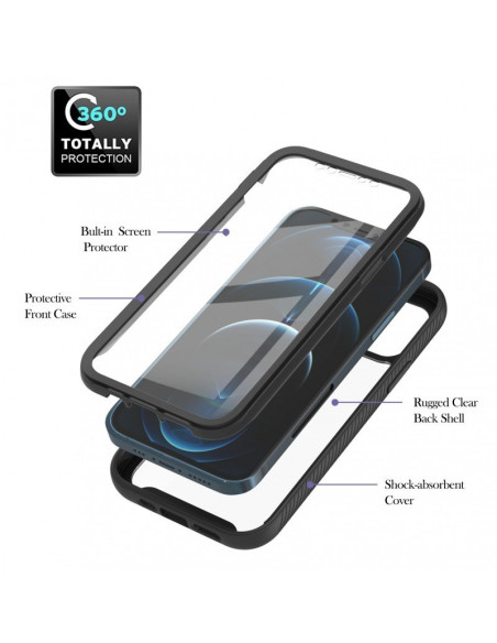iPhone 15 Pro Heltäckande Premium 3D Skal 3in1 ThreeSixty