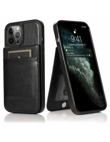 iPhone 15 Pro Mobilskal Korthållare 5-FACK Retro V3