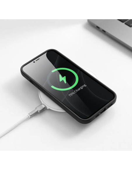 iPhone 15 Pro Gummibelagd Mattsvart Silikon Skal