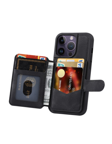 iPhone 15 Pro Max Stöttåligt Premium Skal RFID 7-FACK Solid V6 Nordcell™