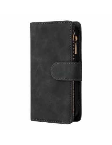 iPhone 15 Plus Multifunktionellt Plånboksfodral Zipper 8-Fack