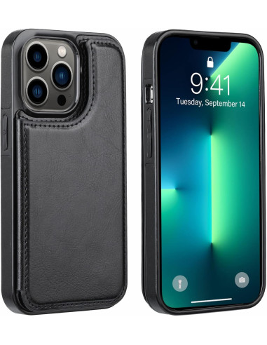 iPhone 14 Pro Max Stöttåligt Skal Korthållare 3-FACK Flippr