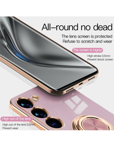 Samsung S23 FE Elegant &amp; Stöttåligt Skal med Ringhållare Flawless
