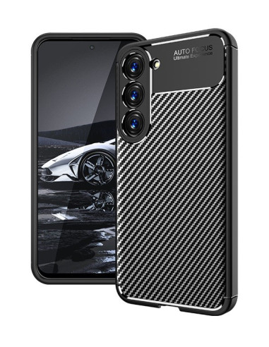 Samsung S23 FE skal i fullcarbon med tre kamerahål och elegant design