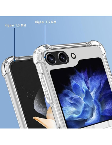 Samsung Z Flip 5 Transparent Stötdämpande Skal MagSafe-Kompatibelt