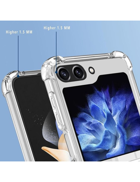 Samsung Z Flip 5 Transparent Stötdämpande Skal MagSafe-Kompatibelt
