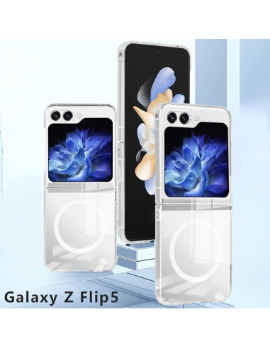Samsung Z Flip 5 Transparent Stötdämpande Skal MagSafe-Kompatibelt