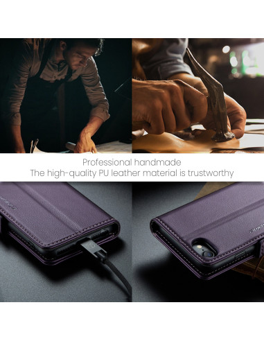 Svart CaseMe Skin Pro fodral för iPhone 6/7/8/SE 2020/SE 2022 med synlig laddningsport