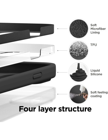 Gummibelagd Minimalistisk MagSafe Skal iPhone 13 - Svart