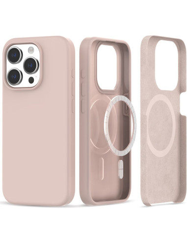 Gummibelagd Minimalistisk MagSafe Skal iPhone 14 Pro - Rosa