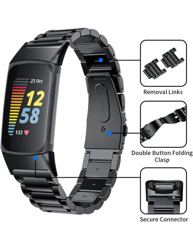 Metallarmband Fitbit Charge 5 Svart