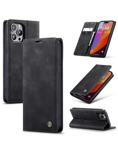 iPhone 15 Pro Max Elegant Flipfodral CaseMe 3-FACK