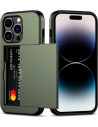 iPhone 14 Pro Stöttåligt Skal Kortfack StreetWise - Grön