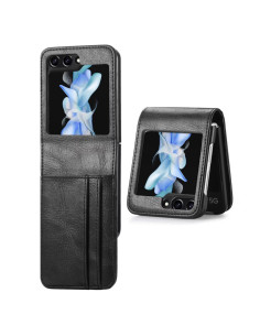 4-FACK Plånboksfodral Samsung Z Flip 5 - Svart