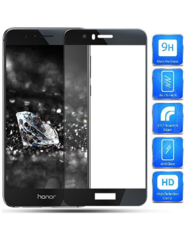 Framifrån vy av 2-PACK Härdat Glas för Honor 10 med 9H hårdhet och 2.5D kanter