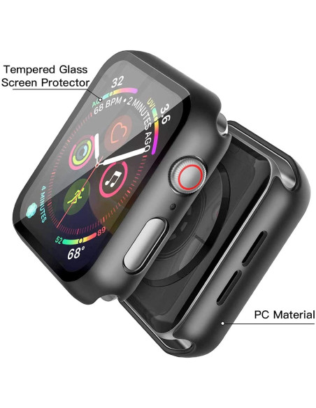 2in1 Stötdämpande Skal 9H Härdat Glas Apple Watch 42mm