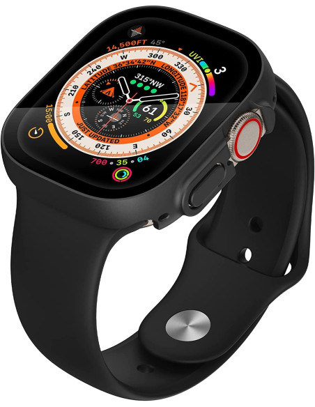 Apple Watch Ultra 1/2 (49mm) Stöttåligt Skal 9H Härdat Glas 2in1