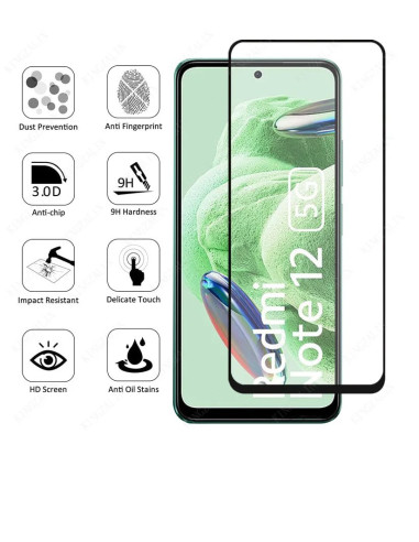 Xiaomi Redmi Note 12 5G Härdat Glas 3D 0.26mm 9H Fullframe