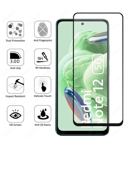 Xiaomi Redmi Note 12 5G Härdat Glas 3D 0.26mm 9H Fullframe