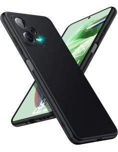 Xiaomi Redmi Note 12 5G Gummibelagd Mattsvart Silikon Skal