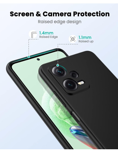 Xiaomi Redmi Note 12 5G Gummibelagd Mattsvart Silikon Skal