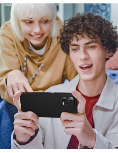 Xiaomi Redmi Note 12 5G Gummibelagd Mattsvart Silikon Skal
