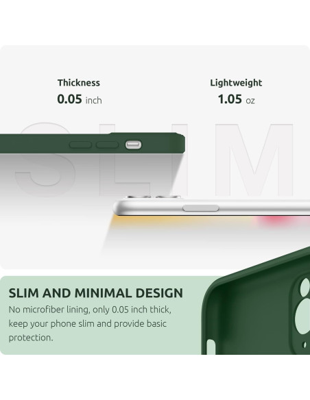 iPhone 11 Pro Gummibelagd Mattgrönt Skal Kameraskydd Liquid - Grön