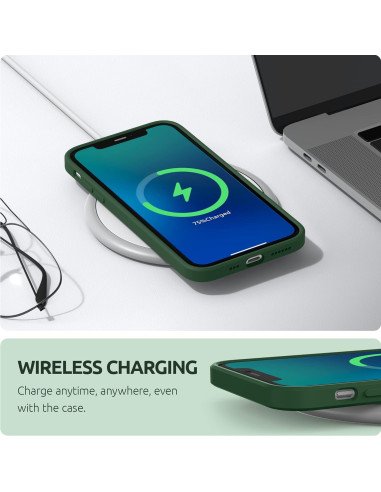 iPhone 11 Pro Gummibelagd Mattgrönt Skal Kameraskydd Liquid - Grön