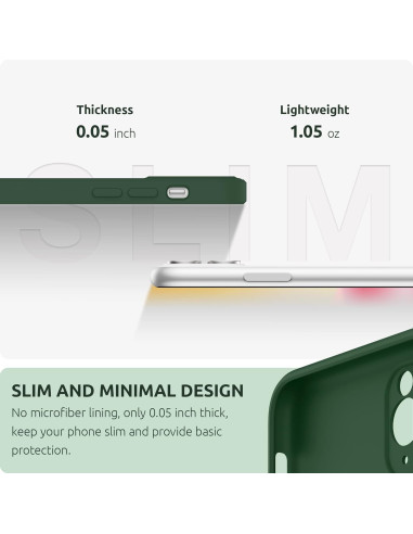 iPhone 12 Pro Max Gummibelagd Mattgrönt Skal Kameraskydd Liquid - Grön