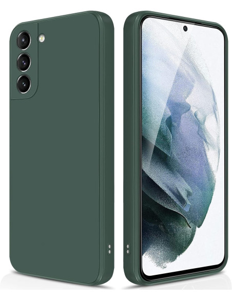 Samsung S21 FE Gummibelagd Mattgrönt Skal Kameraskydd Liquid - Grön