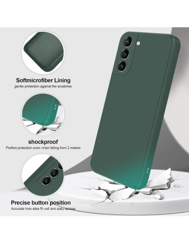 Samsung S23 Plus Gummibelagd Mattgrönt Skal Kameraskydd Liquid - Grön