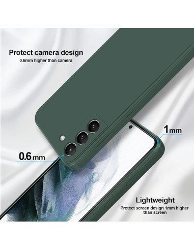 Samsung S23 Plus Gummibelagd Mattgrönt Skal Kameraskydd Liquid - Grön