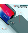 iPhone XS / X Gummibelagd Mattgrönt Skal Kameraskydd Liquid - Grön