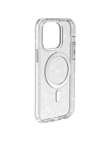 Glittrigt MagSafe Skal iPhone 15 - Transparent
