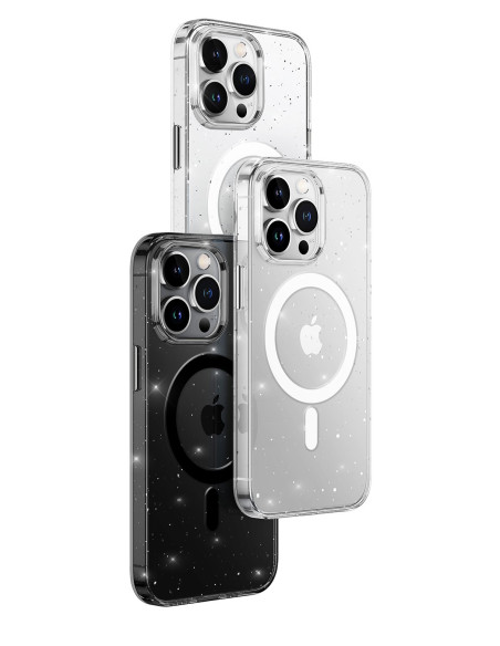Glittrigt MagSafe Skal iPhone 15 Pro Max - Transparent