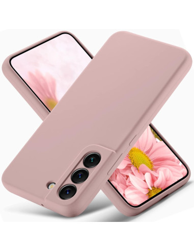Samsung S21 FE Gummibelagd Mattrosa Skal Kameraskydd Liquid - Rosa