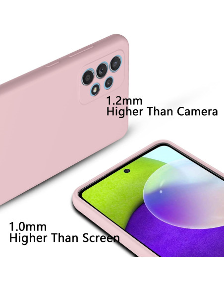 Samsung A23 5G Gummibelagd Mattrosa Skal Kameraskydd Liquid - Rosa