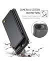 CaseMe Stöttåligt Skal Korthållare Stativ 4-Fack iPhone 7 Plus / 8 Plus Svart