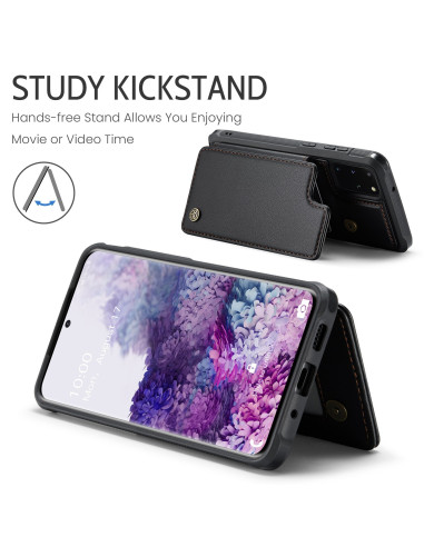 CaseMe Stöttåligt Skal Korthållare Stativ 4-Fack Samsung S20 Svart