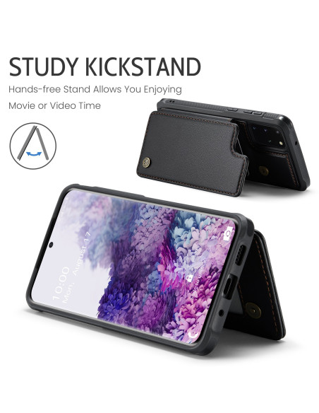 CaseMe Stöttåligt Skal Korthållare Stativ 4-Fack Samsung S20 Svart