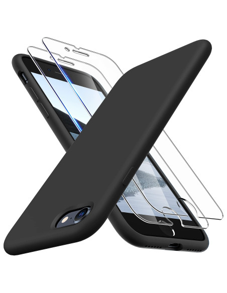 3in1 Gummibelagt Stilrent Skal iPhone 7 Plus / 8 Plus - Svart